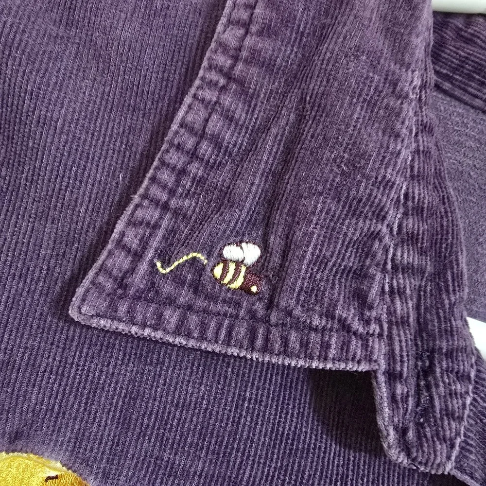 Disney Pooh Tiger Woman Purple Corduroy Button Up Shirt Sz‎ 26W/28w Vintage Y2K - Picture 6 of 10